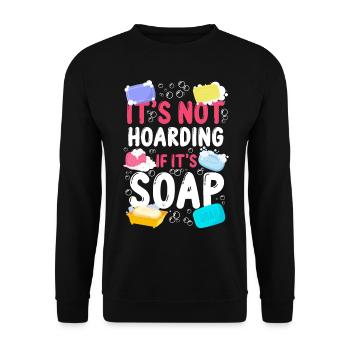 Fabrication de savon Artisanat Ce n’est pas - Sweat-shirt Unisexe - noir - Devant - Alina (178cm) & Michal (187cm)