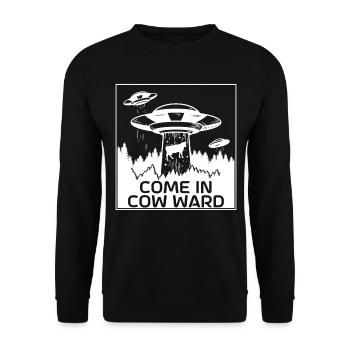 Alien Tshirt UFO Alien Children Mars Gentlemen - Unisex Sweatshirt - black - Front - Alina (178cm) & Michal (187cm)