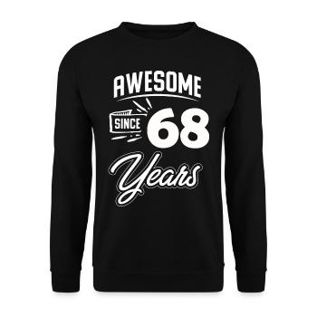 68th Birthday Gift Birthday Vintage april - Unisex Sweatshirt - black - Front - Alina (178cm) & Michal (187cm)