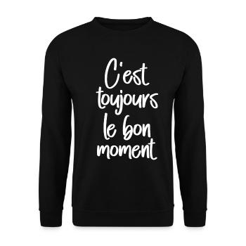 France - Sweat-shirt Unisexe - noir - Devant - Alina (178cm) & Michal (187cm)