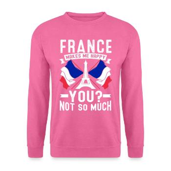 France Drapeau France Paris Marseille Français - Sweat-shirt Unisexe - rose - Devant
