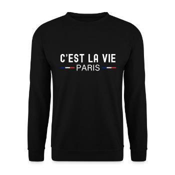 Frankreich - Unisex Pullover - Schwarz - Vorne - Alina (178cm) & Michal (187cm)