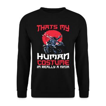 Ninja Gift Karate Ninjutsu Judo Samurai Japan - Unisex Sweatshirt - black - Front - Alina (178cm) & Michal (187cm)