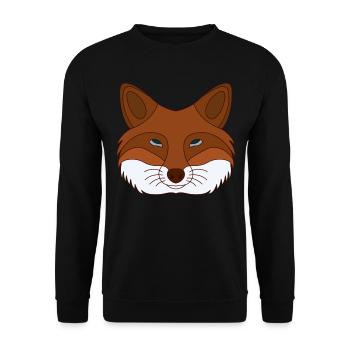 Forest animal wild animal motif with fox design - Unisex Sweatshirt - black - Front - Alina (178cm) & Michal (187cm)