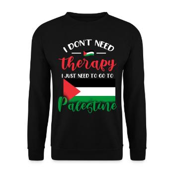 Palestine - Sweat-shirt Unisexe - noir - Devant - Alina (178cm) & Michal (187cm)