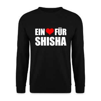 Shisha Geschenk für Wasserpfeife Shishabar Pfeife - Unisex Pullover - Schwarz - Vorne - Alina (178cm) & Michal (187cm)