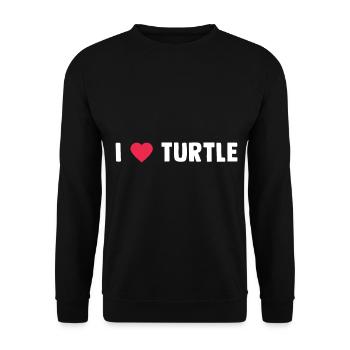 Turtle Relaxed Chill Sea Ocean Beach - Unisex Sweatshirt - black - Front - Alina (178cm) & Michal (187cm)