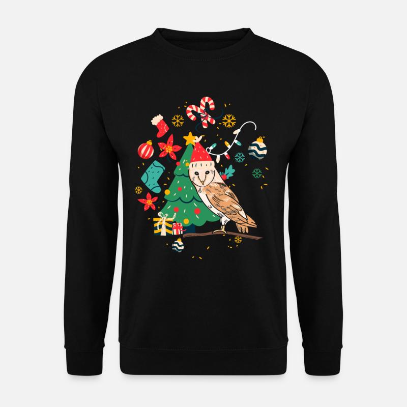 Ugly Christmas Eule - Unisex Pullover - Schwarz