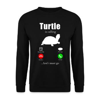 Turtle Gift Kids Reptiles Sea Beach - Unisex Sweatshirt - black - Front - Alina (178cm) & Michal (187cm)