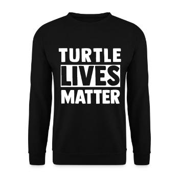 Turtle Tshirt Reptiles Children Men Women - Unisex Sweatshirt - black - Front - Alina (178cm) & Michal (187cm)