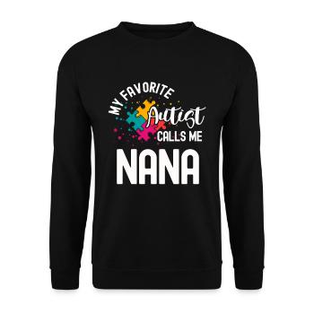 Autistic Autism Autism Awareness Day Asperger's Child - Unisex Sweatshirt - black - Front - Alina (178cm) & Michal (187cm)