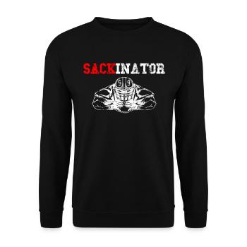 Sackinator - Unisex Sweatshirt - black - Front - Alina (178cm) & Michal (187cm)