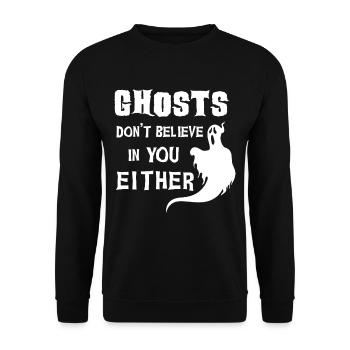 Halloween Tshirt Halloween Party Killer Killer Death - Unisex Sweatshirt - black - Front - Alina (178cm) & Michal (187cm)