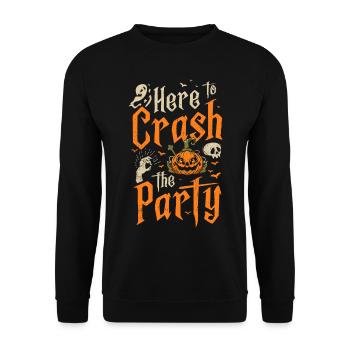 Halloween Tshirt Halloween Party Killer Killer Death - Unisex Sweatshirt - black - Front - Alina (178cm) & Michal (187cm)