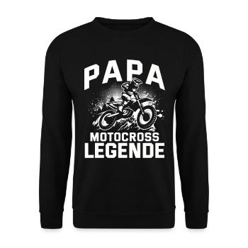 Motocross Geschenk Für Enduro Supermoto Dirt Bike - Unisex Pullover - Schwarz - Vorne - Alina (178cm) & Michal (187cm)
