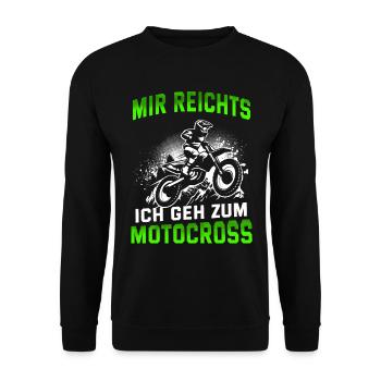 Motocross Tshirt Für Herren Damen Enduro Supermoto - Unisex Pullover - Schwarz - Vorne - Alina (178cm) & Michal (187cm)
