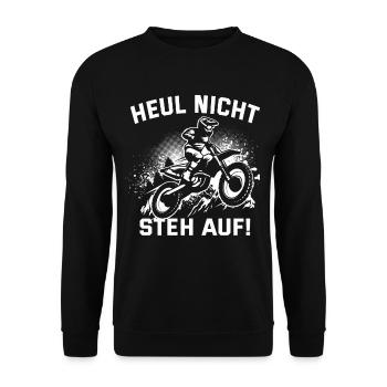 Motocross - Unisex Pullover - Schwarz - Vorne - Alina (178cm) & Michal (187cm)