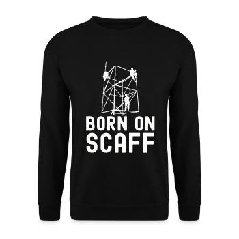 Scaffolding builder Tshirt - Unisex Sweatshirt - black - Front - Alina (178cm) & Michal (187cm)