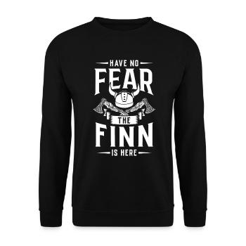 Finnland Tshirt Finland Skandinavien - Unisex Pullover - Schwarz - Vorne - Alina (178cm) & Michal (187cm)