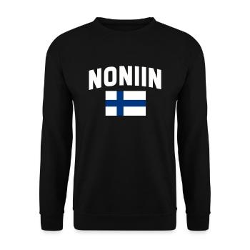 Finlande Gift Scandinavia Finlande Suomi Finne - Sweat-shirt Unisexe - noir - Devant - Alina (178cm) & Michal (187cm)