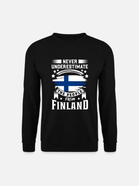 Finnland Geschenk Urlaub Lappland Heimat Finne - Unisex Pullover - Schwarz