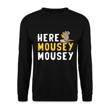 Souris Souris Cadeau Rat Rongeur Souris Souris Lousemaus - Sweat-shirt Unisexe - noir - Devant - Alina (178cm) & Michal (187cm)
