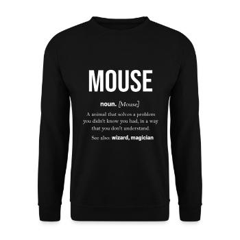 Souris Cadeau Souris Enfants Hommes Souris Conseils - Sweat-shirt Unisexe - noir - Devant - Alina (178cm) & Michal (187cm)