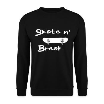 Skater Skateboard Gift Halfpipe Sk8 Ollie - Unisex Sweatshirt - black - Front - Alina (178cm) & Michal (187cm)