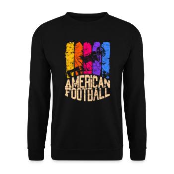 American Football Colour Center - Unisex Pullover - Schwarz - Vorne - Alina (178cm) & Michal (187cm)