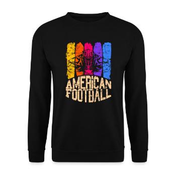 Sackinator couleur de football américain - Sweat-shirt Unisexe - noir - Devant - Alina (178cm) & Michal (187cm)