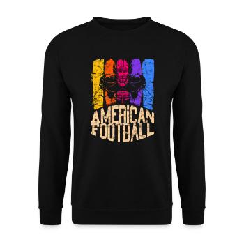 American Football Colour Player 2 - Unisex Pullover - Schwarz - Vorne - Alina (178cm) & Michal (187cm)