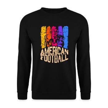 American Football Colour Player - Unisex Pullover - Schwarz - Vorne - Alina (178cm) & Michal (187cm)