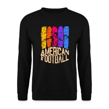 Quarterback couleur de football américain - Sweat-shirt Unisexe - noir - Devant - Alina (178cm) & Michal (187cm)