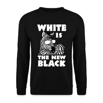 Zebra Gift Black and White Safari Savannah Steppe - Unisex Sweatshirt - black - Front - Alina (178cm) & Michal (187cm)