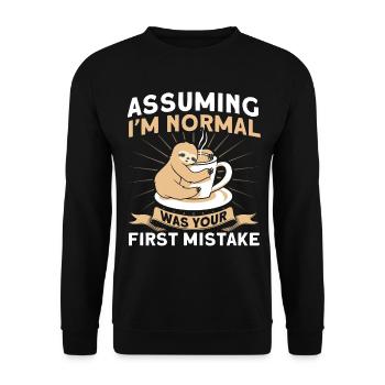 Supposer que je suis un paresseux normal - Sweat-shirt Unisexe - noir - Devant - Alina (178cm) & Michal (187cm)