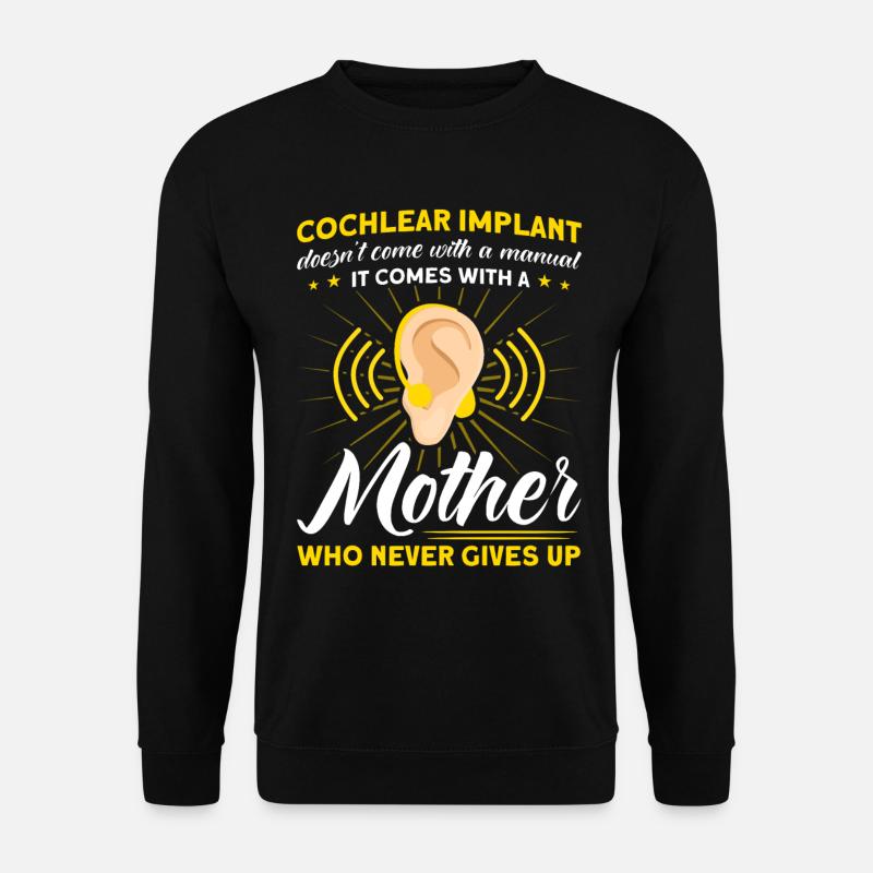 Hörgerät Gebärdensprache Gehörlose - Unisex Pullover - Schwarz