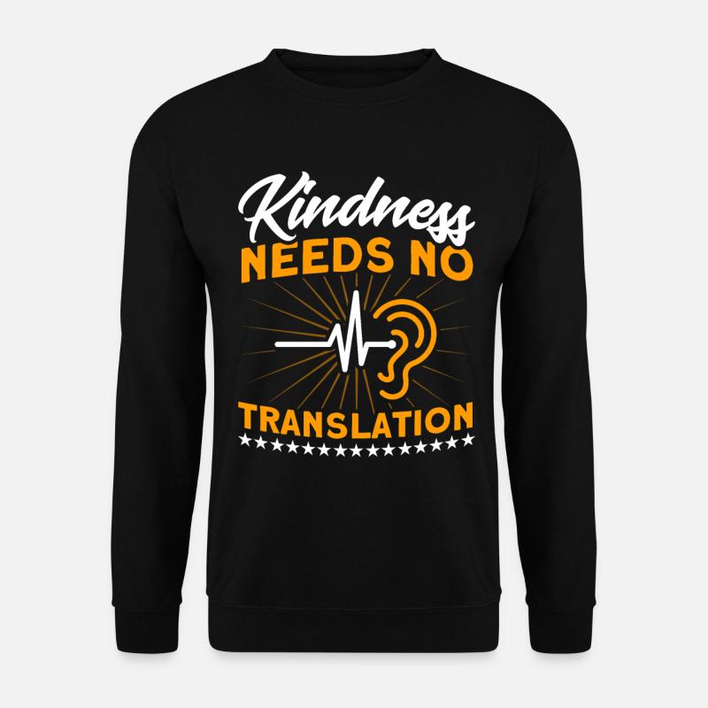 Hörgerät Gebärdensprache Gehörlose - Unisex Pullover - Schwarz