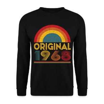 Vintage Original 1968 Cadeau pour 54ème anniversaire - Sweat-shirt Unisexe - noir - Devant - Alina (178cm) & Michal (187cm)