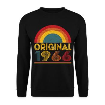 Vintage Original 1966 Cadeau pour 56ème anniversaire - Sweat-shirt Unisexe - noir - Devant - Alina (178cm) & Michal (187cm)