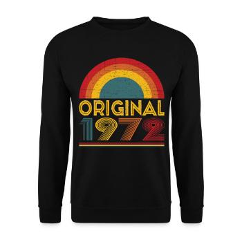 Vintage Original 1972 Gift for 50th Birthday - Unisex Sweatshirt - black - Front - Alina (178cm) & Michal (187cm)