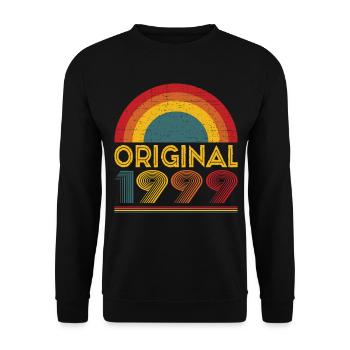 Vintage Original 1999 23rd Birthday Gift - Unisex Sweatshirt - black - Front - Alina (178cm) & Michal (187cm)