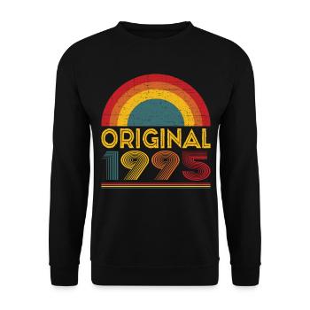 Vintage Original 1995 Gift for 27th Birthday - Unisex Sweatshirt - black - Front - Alina (178cm) & Michal (187cm)