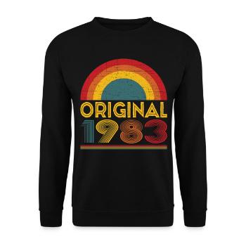 Vintage Original 1983 Cadeau pour votre 39ème anniversaire - Sweat-shirt Unisexe - noir - Devant - Alina (178cm) & Michal (187cm)