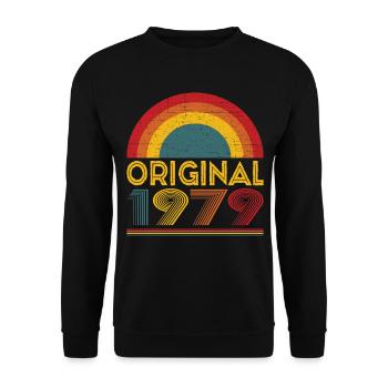 Vintage Original 1979 Cadeau pour 43ème anniversaire - Sweat-shirt Unisexe - noir - Devant - Alina (178cm) & Michal (187cm)