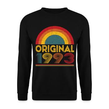 Vintage Original 1993 Cadeau 29ème Anniversaire - Sweat-shirt Unisexe - noir - Devant - Alina (178cm) & Michal (187cm)