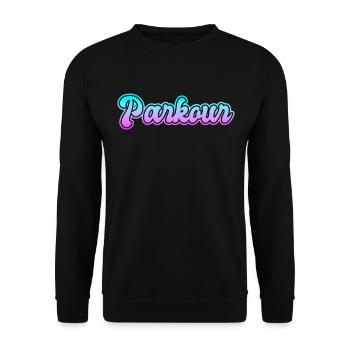 Parkour - Unisex Sweatshirt - black - Front - Alina (178cm) & Michal (187cm)
