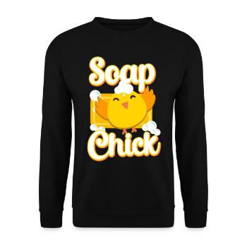 Fabrication de savon Artisanat Savon de poulet - Sweat-shirt Unisexe - noir - Devant - Alina (178cm) & Michal (187cm)