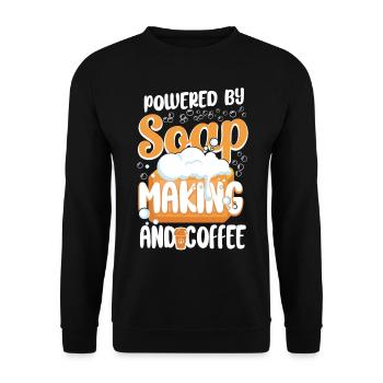 Soap Making Crafting Powered By - Unisex Sweatshirt - black - Front - Alina (178cm) & Michal (187cm)