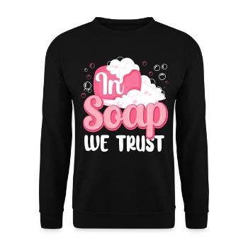Soap Making Crafting In Soap We - Unisex Sweatshirt - black - Front - Alina (178cm) & Michal (187cm)