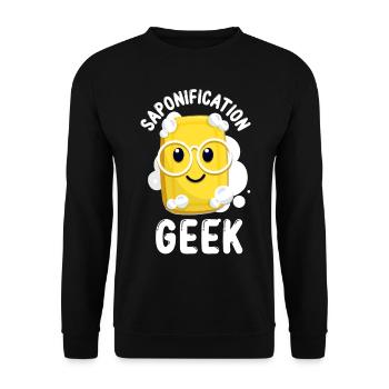 Fabrication de savon - Sweat-shirt Unisexe - noir - Devant - Alina (178cm) & Michal (187cm)